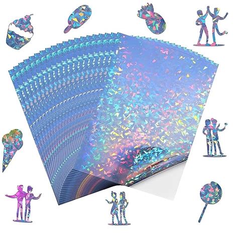 Hasthip Holographic Sheet Self Adhesive Vinyl Sticker Photo Paper