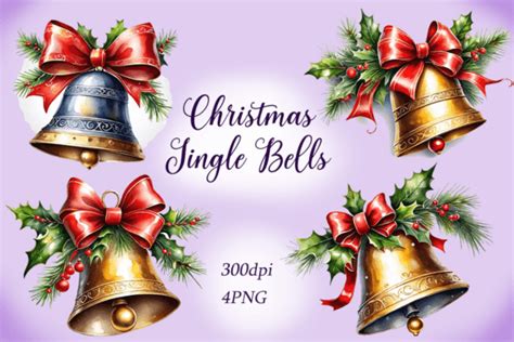 Watercolor Jingle Bells Clipart Graphic By Lemocheka Art · Creative Fabrica