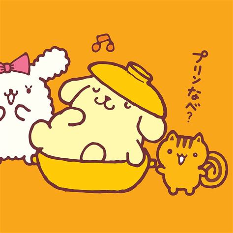 Sanrio Friend Of The Month Pompompurin Sweet Happy News HD Phone