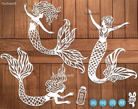 Mermaid Svg Bundle Mermaids Svg File For Cricut Little Etsy