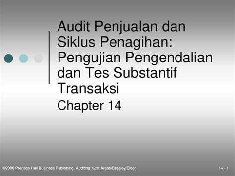 Bab Audit Siklus Penjualan Dan Penagihan