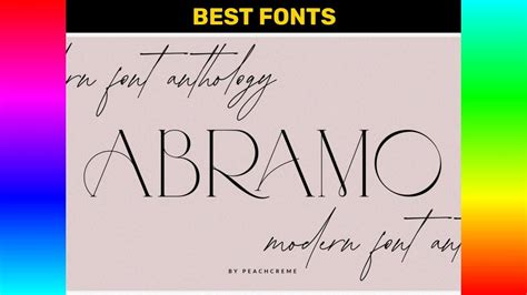 Realistic Handwriting Fonts ABRAMO Modern Font Duo YouTube