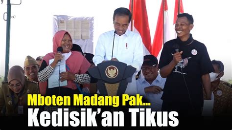 Gerrr Semua Ngakak Saat Mbah Latinah Lapor Ke Presiden Jokowi Youtube