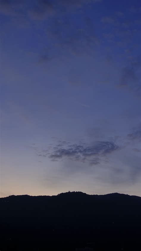 Twilight and dawn sky with cumulus cloud vertical time lapse in an ...