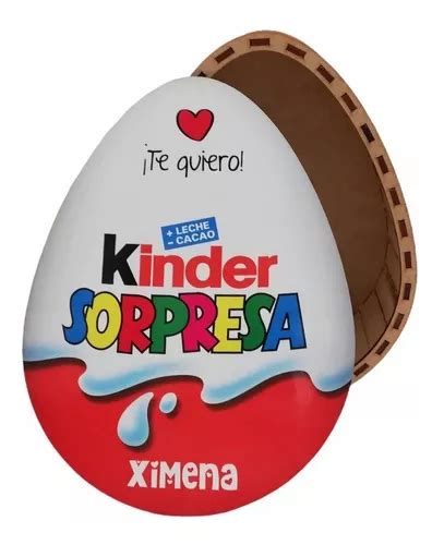 Huevo Kinder Sorpresa Caja Mdf Pzas Personalizadas C Nombr Env O Gratis