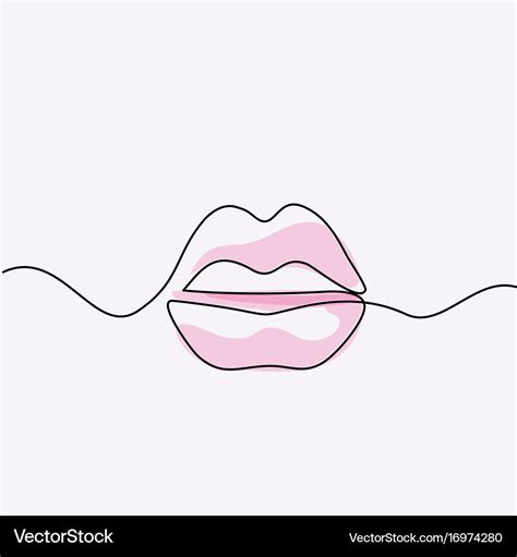 Beautiful Woman Lips Logo Royalty Free Vector Image