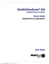 Multitech MultiModem ISI5634UPCI 4 Manuals ManualsLib