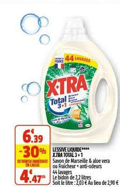 Promo Lessive Liquide X Tra Total Chez Coccinelle Supermarch