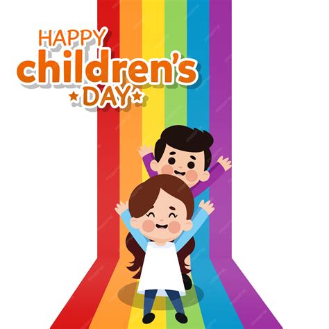 Premium Vector Happy Childrens Day Illustration