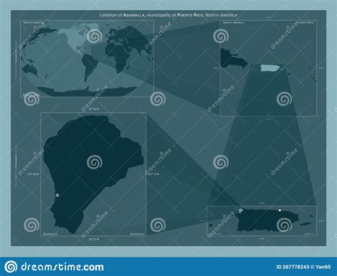 Aguadilla Puerto Rico Described Location Diagram Stock Illustration