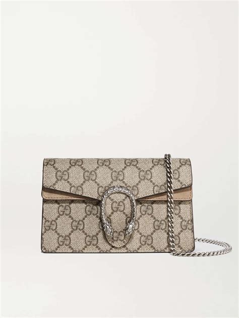 Gucci Dionysus Super Mini Printed Coated Canvas And Suede Shoulder Bag