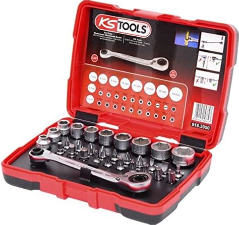 KS Tools 918 3050 1 4 11 Mm Go Through Socket And Bit Set 31 Pcs