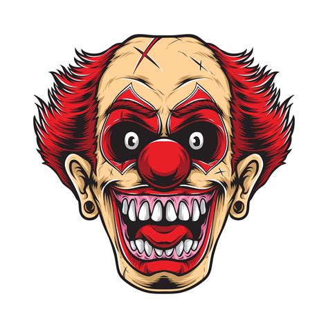 scary red clown vector logo 5131265 Vector Art at Vecteezy