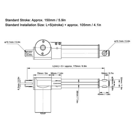 Vdc Actionneur Lin Aire Lectrique Jstgzu Course De Mm Moteur