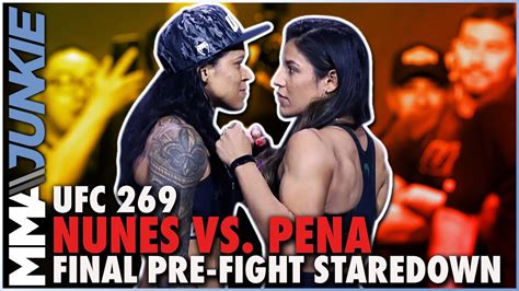 Amanda Nunes Julianna Pena Face Off One Last Time Before Fight Night