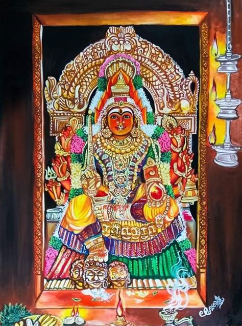 Samayapuram Mariamman Goddess Artwork Ganesh Art Paintings Hindu Art