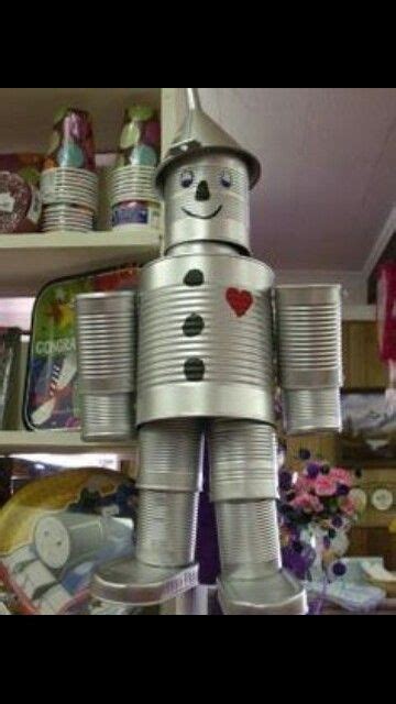 Tin Man Made Out Of Cans Tin Man Tin Can Crafts Aluminum Can Crafts