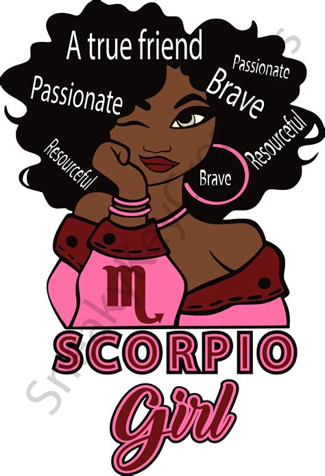 Scorpio Zodiac Girl Digital Etsy