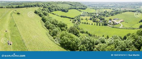 Panoramic View of the Gloucestershire Countryside, UK Stock Photo ...