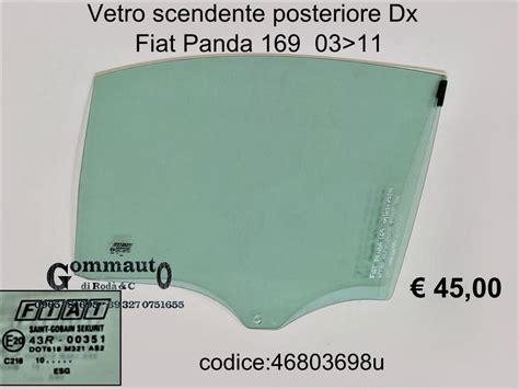 Vetro Scendente Post Dx Fiat Panda 169 Gommauto Di Roda