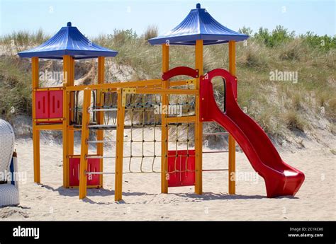 Playground On Beach Stock Photo Alamy