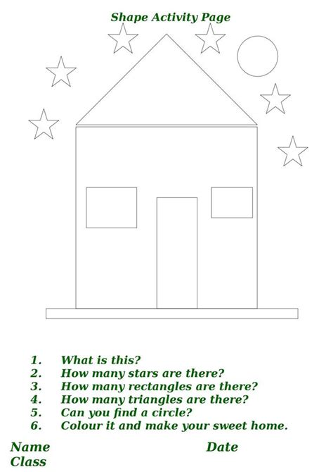 Shape activity worksheet 4