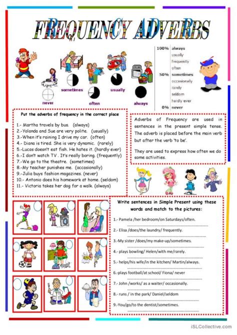 250 Adverbs Of Frequency English Esl Worksheets Pdf And Doc