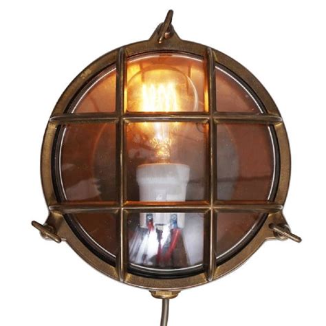 Nautical Outdoor Light Antique Brass And Glass Bespoke Lights