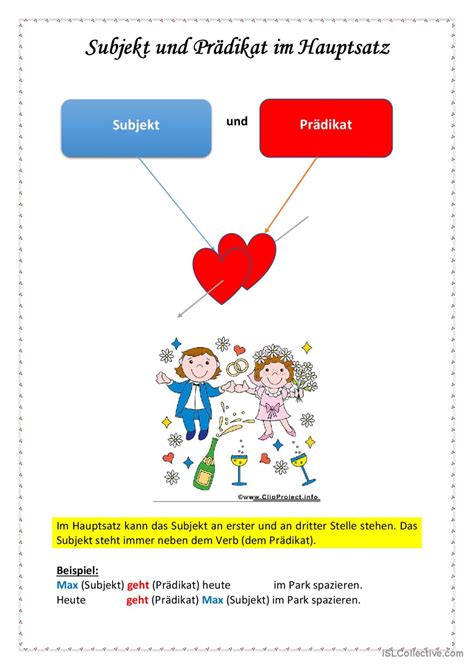 Subjekt Prädikat Zusammenspiel im Ha English ESL worksheets pdf doc