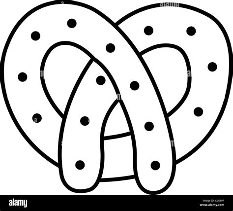 Pretzel Icon Outline Line Style Stock Vector Image And Art Alamy