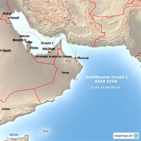 Stepmap Orient Landkarte F R Vereinigte Arabische Emirate