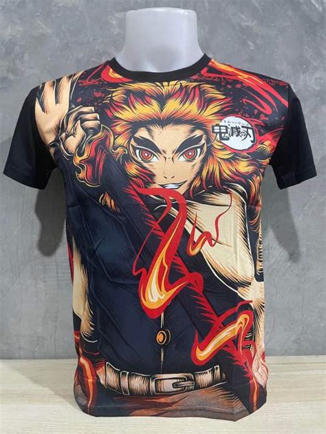 Demon Slayer Japanese Anime Paint T Shirt Unisex Lazada Ph