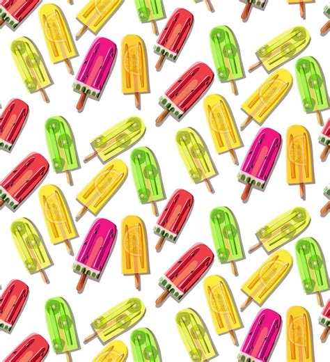 Premium Vector Pattern Of Bright Colorful Fresh Yellow Green Red