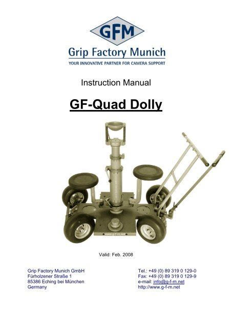 Gf Quad Dolly Manual Grip Factory Munich Gmbh