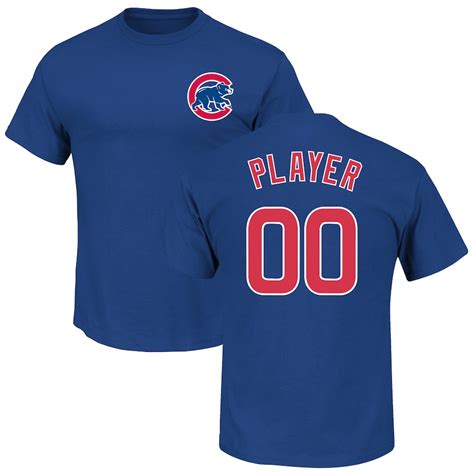 Majestic Chicago Cubs Youth Royal Custom Roster Name And Number T Shirt