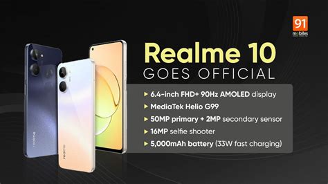 Realme 10 4G Launched Price Specifications