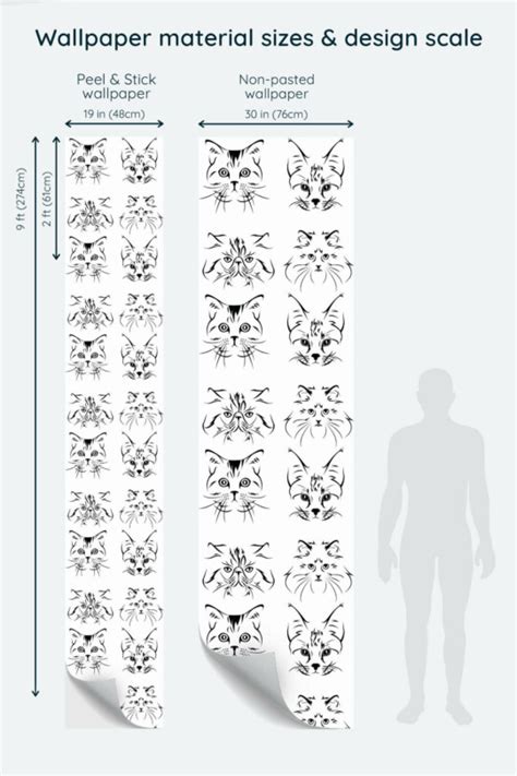 Cat Peel and Stick Wallpaper or Non-pasted