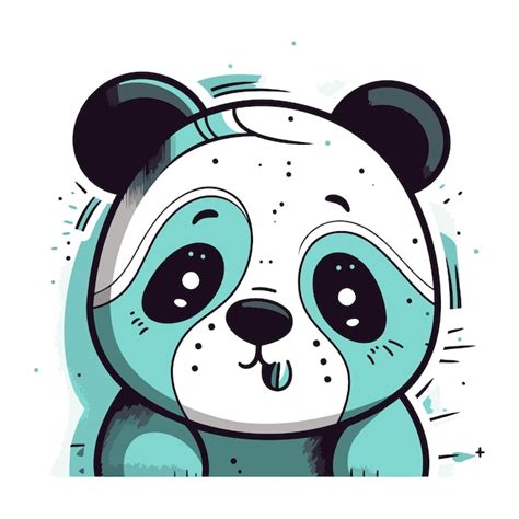 Ilustra O Vetorial De Panda Bonita Personagem De Panda Desenhada M O