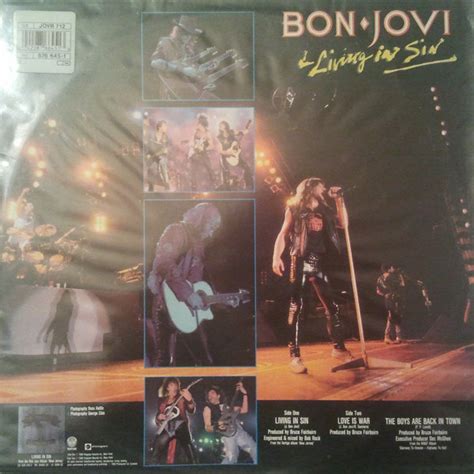 Bon Jovi Living In Sin White Vinyl Discogs