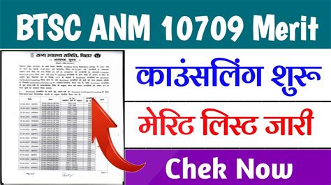 BTSC ANM 10709 Result 2022 BTSC ANM 10709 Final Cut Off BTSC ANM