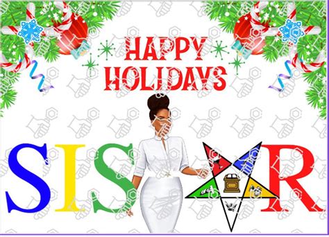 Happy Holidays Oes Order Of Eastern Star Sisters Sisterhood Etsy