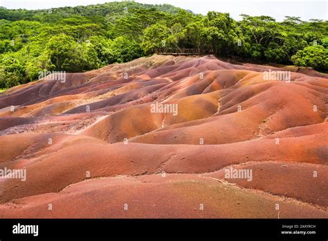 Seven Coloured Earth In Chamarel Mauritius Island Africa Stock Photo