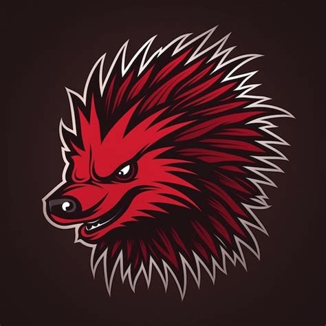 Premium AI Image Porcupine Mascot Logo 6