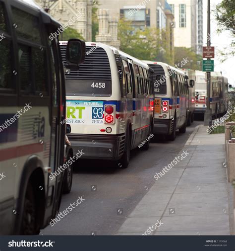 Cta Buses Row On Street Stock Photo 1119169 | Shutterstock