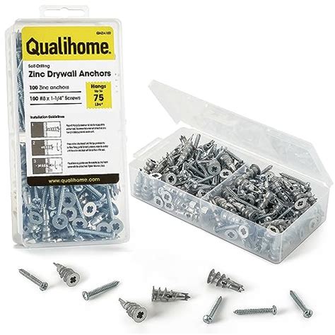 Snapklik Qualihome Zinc Self Drilling Drywall Anchor Hollow Wall