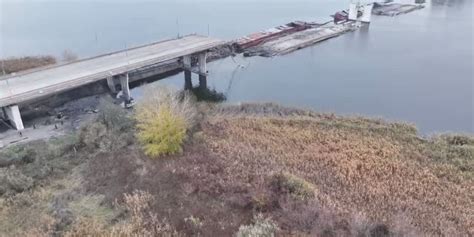 BlueSauron On Twitter Drone View Of The Destroyed Antonovsky Bridge