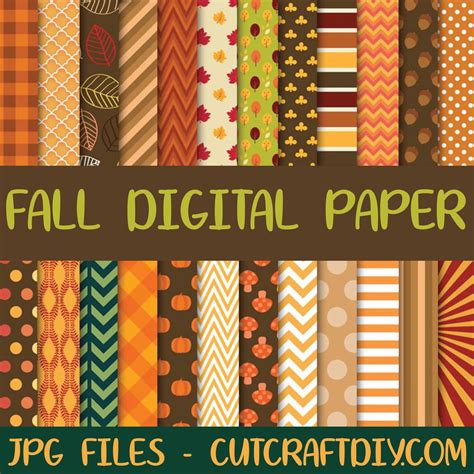 Fall Digital Paper Thanksgiving Digital Paper Autumn Digital Paper