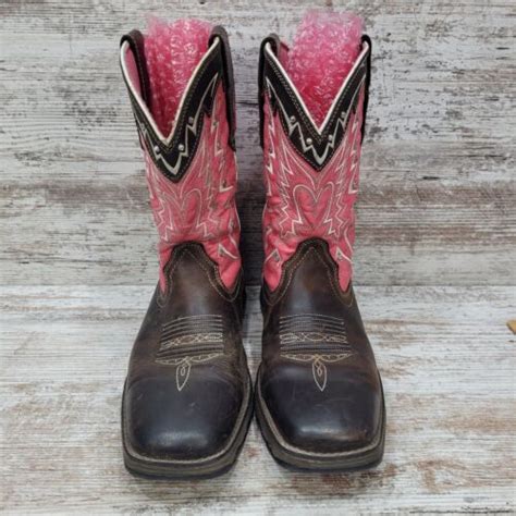 Size 8 Womens Cowgirl Boots Durango Lady Rebel Leather Breast Cancer