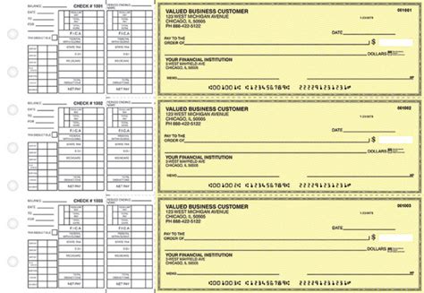 Yellow Safety Payroll Business Checks