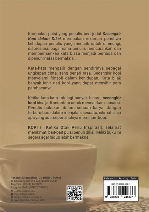 Kumpulan Puisi Secangkir Kopi Dalam Diksi Penerbit Deepublish